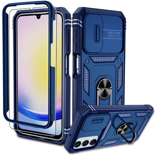 Pilaru Samsung Galaxy A25 5G Hülle, A25 Kameraschutz Handyhülle mit 1 Stück Schutzfolie, 360° Drehhalter Ring Schutzhülle Militär Stoßfest Kratzfest Outdoor Handy Hüllen für Samsung A25-Blau Pilaru Samsung Galaxy A25 5G Hülle, A25 Kameraschutz Handyhülle mit 1 Stück Schutzfolie, 360° Drehhalter Ring Schutzhülle Militär Stoßfest Kratzfest Outdoor Handy Hüllen für Samsung A25-Blau von Pilaru
