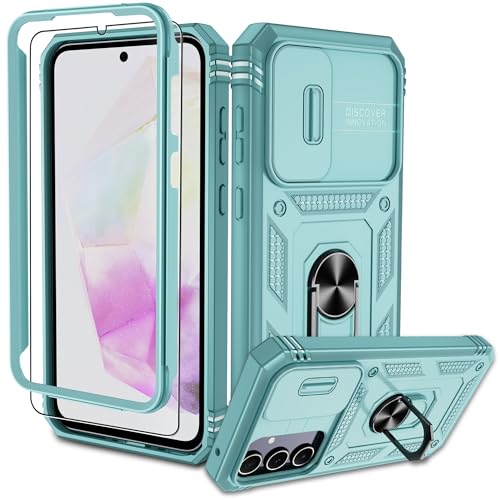 Pilaru für Samsung Galaxy A35 Hülle, A35 5G Kameraschutz Handyhülle mit 1 Stück Schutzfolie, 360° Drehhalter Ring Schutzhülle Militär Stoßfest Kratzfest Outdoor Handy Hüllen für Samsung A35-Grün Pilaru für Samsung Galaxy A35 Hülle, A35 5G Kameraschutz Handyhülle mit 1 Stück Schutzfolie, 360° Drehhalter Ring Schutzhülle Militär Stoßfest Kratzfest Outdoor Handy Hüllen für Samsung A35-Grün von Pilaru