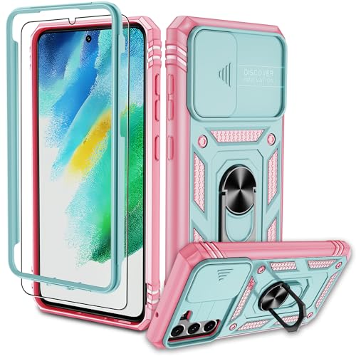 Pilaru für Samsung Galaxy S21 FE Hülle, S21 FE Kameraschutz Handyhülle mit 1 Stück Schutzfolie, 360° Drehhalter Ring Schutzhülle Militär Stoßfest Kratzfest Handy Hüllen für Samsung S21 FE-Grün Rose Pilaru für Samsung Galaxy S21 FE Hülle, S21 FE Kameraschutz Handyhülle mit 1 Stück Schutzfolie, 360° Drehhalter Ring Schutzhülle Militär Stoßfest Kratzfest Handy Hüllen für Samsung S21 FE-Grün Rose von Pilaru