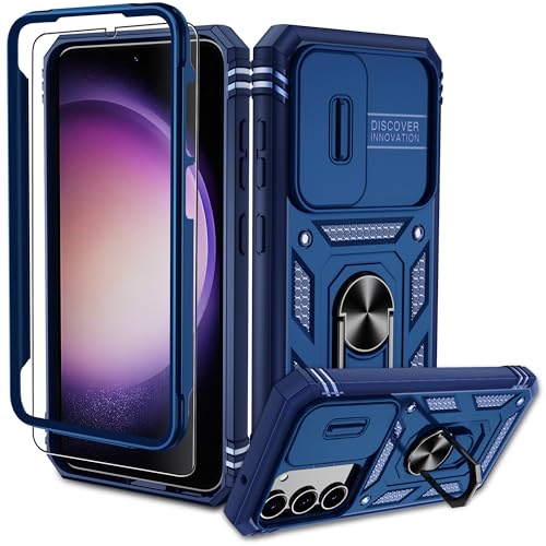 Pilaru Samsung Galaxy S23 Hülle, S23 Kameraschutz Handyhülle mit 1 Stück Schutzfolie, 360° Drehhalter Ring Schutzhülle Militär Stoßfest Kratzfest Outdoor Handy Hüllen für Samsung S23-Blau Pilaru Samsung Galaxy S23 Hülle, S23 Kameraschutz Handyhülle mit 1 Stück Schutzfolie, 360° Drehhalter Ring Schutzhülle Militär Stoßfest Kratzfest Outdoor Handy Hüllen für Samsung S23-Blau von Pilaru