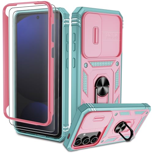 Pilaru für Samsung Galaxy S24 FE Hülle,S24 FE Kameraschutz Handyhülle mit 2 Stück Schutzfolie, 360°Drehhalter Ring Schutzhülle Militär Stoßfest Kratzfest Handy Hüllen für Samsung S24 FE,Rose Grün Pilaru für Samsung Galaxy S24 FE Hülle,S24 FE Kameraschutz Handyhülle mit 2 Stück Schutzfolie, 360°Drehhalter Ring Schutzhülle Militär Stoßfest Kratzfest Handy Hüllen für Samsung S24 FE,Rose Grün von Pilaru