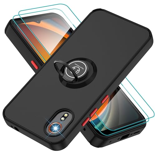 Pilaru für Samsung Galaxy XCover 7 Hülle,Kameraschutz Handyhülle mit 2 Stück Schutzfolie und Metallbügel,Militär Stoßfest Schutzhülle Kratzfest Handy Hüllen für Samsung XCover 7,Schwarz Rot Pilaru für Samsung Galaxy XCover 7 Hülle,Kameraschutz Handyhülle mit 2 Stück Schutzfolie und Metallbügel,Militär Stoßfest Schutzhülle Kratzfest Handy Hüllen für Samsung XCover 7,Schwarz Rot von Pilaru