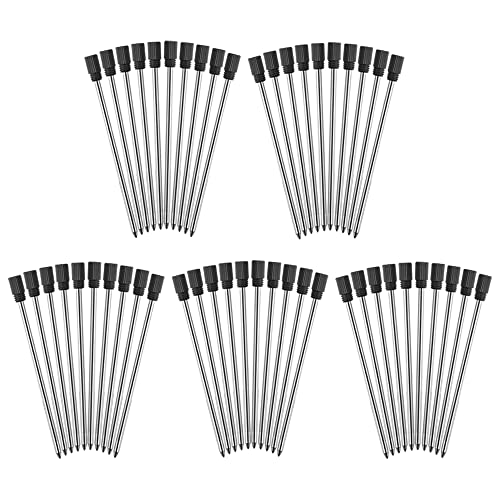 YouMen 50 Stück Metall Nachfüllungen Schwarz Kugelschreiber Nachfüllung Kugelschreiberminen Geeignet für Crystal Elements gefüllter Kugelschreiber(2,75 Zoll) von Pilikoll