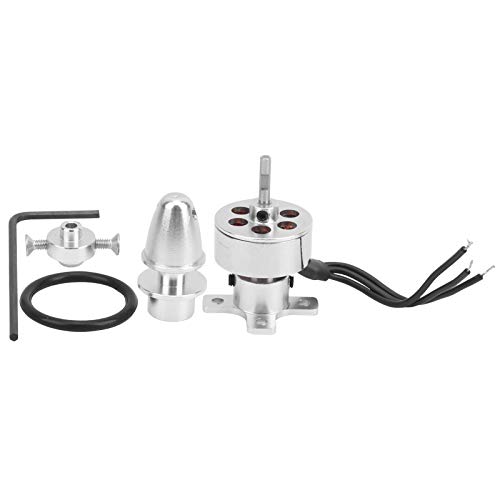 Bürstenloser Motor Hochleistungs -Mini -Kompakt Leicht starkes Schub stabiler niedriger Rausch für RC Fixed Flügelflugzeug Quadrotor Modell Silber Metall 17,5 mm 21,8 mm 16g (3000kV) von Pilipane