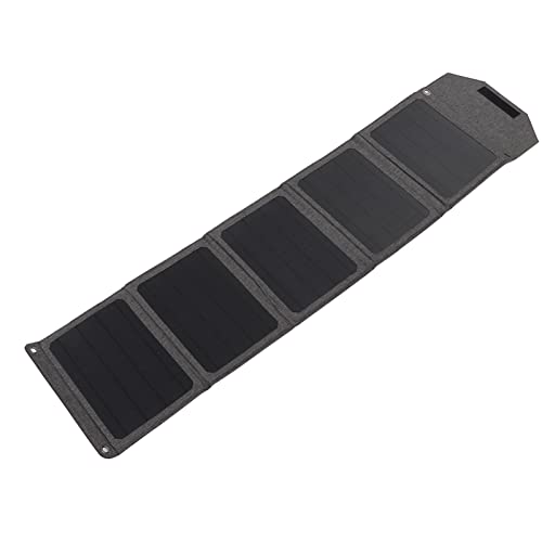 Faltbare Solarpanel-Tasche, 30 W, tragbares, faltbares Solarladegerät, Dual-USB-DC-Ausgang, wetterfestes Solarladegerät für den Außenbereich zum Camping, Wandern, Oxford-Gewebe, von Pilipane