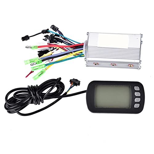 Motor Controller bürstenloser Elektrofahrrad -Scooter 36V 48 V 350W Hochleistungs Aluminiumschale LCD -Geschwindigkeitsregelung für Elektrobikes Roller Schwarz 9x5,3 x 3 cm von Pilipane