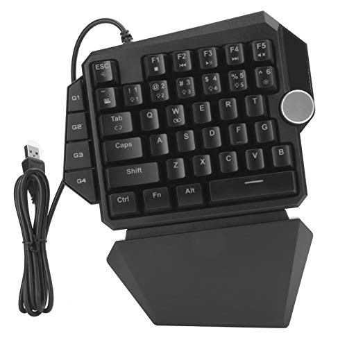 Pilipane 44 Tasten,Mechanische Einhand-Gaming-Tastatur Mit RGB-Hintergrundbeleuchtung, PC-Gaming-Peripherie, Mechanische Tastatur Mit RGB-Hintergrundbeleuchtung Für PC, Mit Ergonomischem Design von Pilipane
