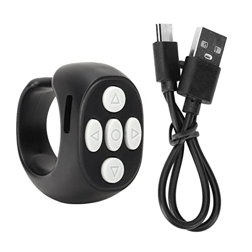 Pilipane Bluetooths Page Turner Und Bluetooths Button Clicker,Bluetooths 5.3 Ring-Fernbedienung, Bluetooths Smartphone-Fernbedienung, Fernbedienung Für Videos von Pilipane