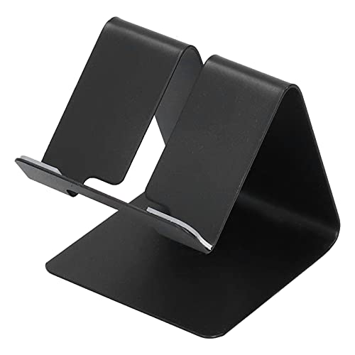 Pilipane Handyhalter Aluminiumlegierung Leichtes tragbares einstellbares Schreibtisch Telefonständer für Mobiltelefone und Tablets Universal für Desktops und Büros (Schwarz) von Pilipane