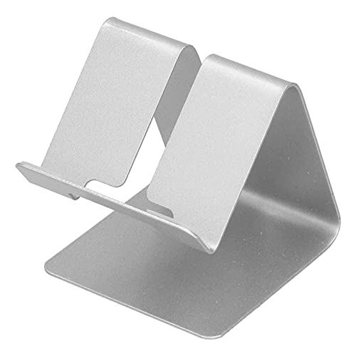 Pilipane Handyhalter Aluminiumlegierung Leichtes tragbares einstellbares Schreibtisch Telefonständer für Mobiltelefone und Tablets Universal für Desktops und Büros (Silber) von Pilipane