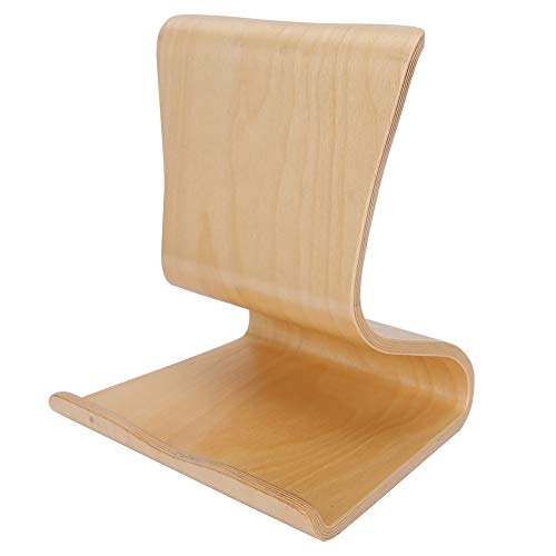 Pilipane Hölzerner Handyständer, Tablet-Halterung, Starke Unterstützung für den Nachttisch im Büro, aus hochwertigem Holzmaterial, erhältlich in Beige und (Beige) von Pilipane