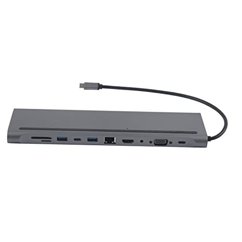 Pilipane USB-Hub, USB-C-Hub, USB-Adapter, 11-in-1-Hub Typ-C-Verlängerungsdock USB3.1 zu HDMI-Kartenleser Multifunktionsadapter Für Die Datenübertragung von Pilipane