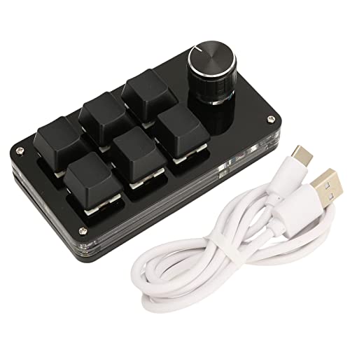 Pilipane Vielseitige USB-Gaming- Und Bürotastatur, Programmierbare Mini-Tastatur Mit 6 Tasten Und Drehknopf, von Pilipane