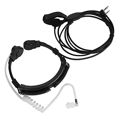 Pilipane Walkie-Talkie-Kehlkopfmikrofon Mit Ohrhörer,Premium-Headset Mit Kehlkopf-Mikrofon, Walkie-Talkie-Kommunikationsausrüstung Für Walkie-Talkies von Pilipane