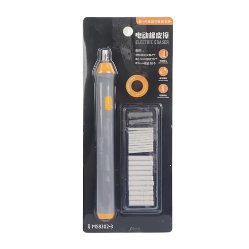 Tenwin Electric Battery Operated Automatic Bleistift Eraser mit 22 Radiergummi -Nachfüllungen hochwertiger Kunststoff -Kompakt -Radiergummi für Kunststudenten Lehrer Zeichnen (Grau) von Pilipane
