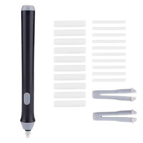 Tenwin Electric Battery Operated Automatic Bleistift Eraser mit 22 Radiergummi -Nachfüllungen hochwertiger Kunststoff -Kompakt -Radiergummi für Kunststudenten Lehrer Zeichnen (Schwarz) von Pilipane