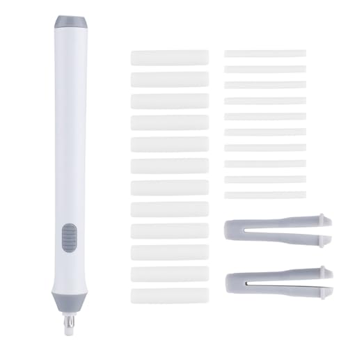Tenwin Electric Battery Operated Automatic Bleistift Eraser mit 22 Radiergummi -Nachfüllungen hochwertiger Kunststoff -Kompakt -Radiergummi für Kunststudenten Lehrer Zeichnen (Weiß) von Pilipane