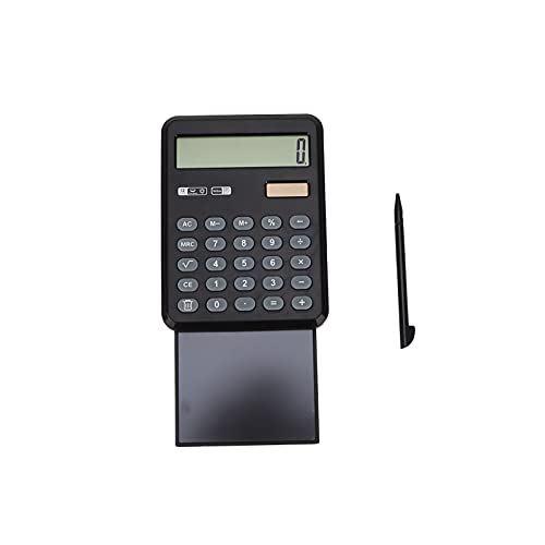 Tischrechner Mit Notizblock,Tragbarer Taschenrechner, Ausziehbares LCD-Schreibtablett Mit Bürste, Multifunktionaler Taschenrechner Mit Großem Display Für Das Schulbüro von Pilipane