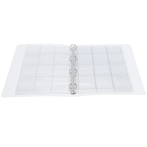 Transparentes Binder Foto Organizer Abzeichen Speicherbuch Perforated Ring Collection Ordner 6 Seiten (Fall + 12 Löcher Innenseiten 6 Teile) von Pilipane
