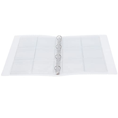 Transparentes Binder Foto Organizer Abzeichen Speicherbuch Perforated Ring Collection Ordner 6 Seiten (Fall + 6 Löcher Innenseiten 6 Teile) von Pilipane