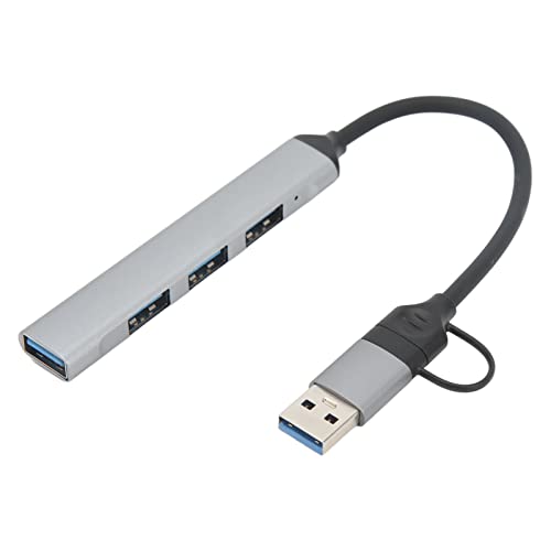USB-Hub,4 Ports, mehrere USB-Hub, USB 3.0, USB 2.0 Hub, Dockingstation-Adapter aus Aluminiumlegierung für Laptop, Handy, Tablet von Pilipane