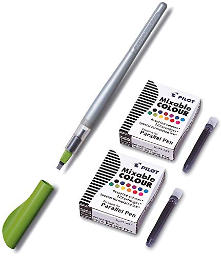 PILOT Kalligraphie-Füller Parallel Pen nachfüllbar (3,8 mm + Patronen) von Pilot Pen