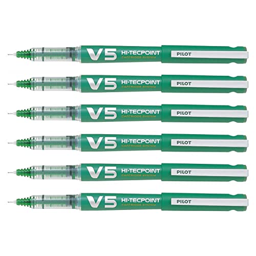 PILOT Tintenroller V5 HiTecpoint, nachfüllbar, grün von Pilot