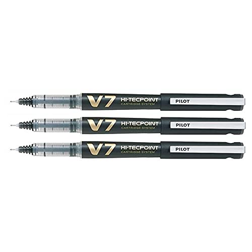 Pilot 3 Stück Inlineskate wiederaufladbar V7 DX5 schwarz BEGREEN mittlere Spitze von Pilot Pen