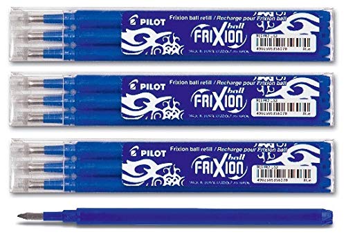 Pilot FriXion Ball Tintenroller 0,7 Ersatzminen Nachfüllminen (10er Set, Blau) von Pilot Pen