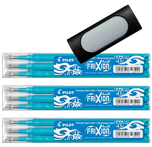 Pilot Frixion Tintenroller-Ersatzminen (9er Bonus Set, hellblau) von Pilot Pen