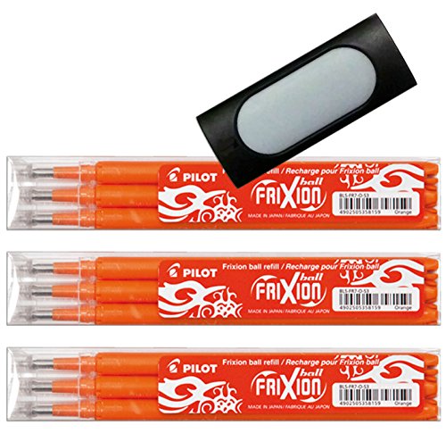 Pilot Frixion Tintenroller-Ersatzminen (9er Bonus Set, orange) von Pilot Pen