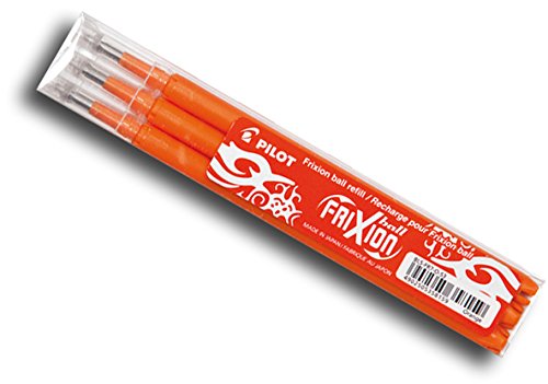 Pilot Frixion Tintenroller-Ersatzminen radierbar (3er Set, orange) von Pilot Pen