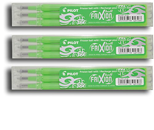 Pilot Frixion Tintenroller-Ersatzminen radierbar (9er Set, hellgrün) von Pilot Pen