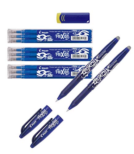 Pilot Frixion Tintenroller mit original Frixion Radierer (Blau) (12tlg. Set) von Pilot Pen