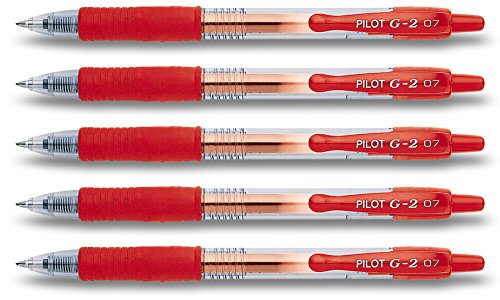 Pilot Gelschreiber G2-7 (Langer Stift 5er, Rot) von Pilot Pen