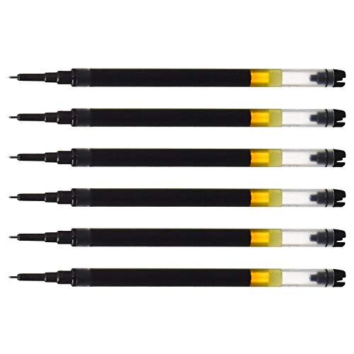 Pilot Nachfüller 6 x für Tintenroller, V5 RT schwarz von Pilot Pen