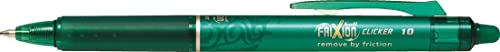 Pilot Tintenroller FRIXION Ball CLICKER 10, grün Minenbreite: 1,0 mm, Strichstärke: 0,50 mm, mit - 1 Stück (551208) von Pilot Pen