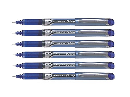 Pilot V5 Tintenroller, 6 Stück, Blau Pilot V5 Tintenroller, 6 Stück, Blau von Pilot Pen