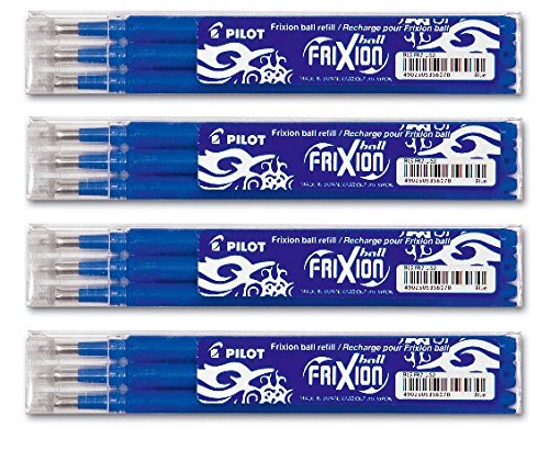 Tintenrollermine Frixion BLS-FR7, 0, 4mm, blau, 12er Set von Pilot Pen