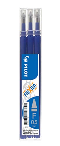 Pilot Frixion 0.5MM Stiftnachfüllungen - Drei Nachfüllpackungen in einer Packung (Blau) von Pilot_Pens