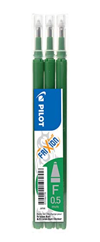 Pilot Frixion 0.5MM Stiftnachfüllungen - Drei Nachfüllpackungen in einer Packung (Grün) von Pilot_Pens
