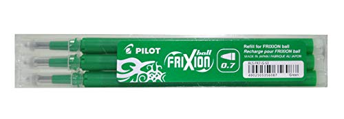 Pilot Frixion 0,7 mm Minen - Drei Minen in einer Packung (Grün) von Pilot_Sets
