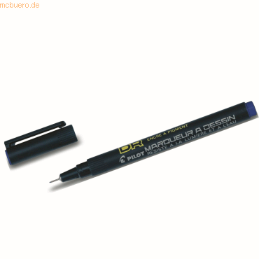 12 x Pilot Faserschreiber Drawing Pen 0,28mm Rundspitze blau von Pilot