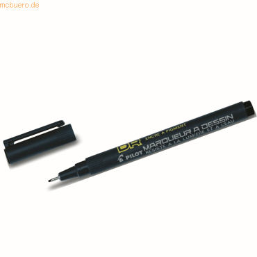 12 x Pilot Faserschreiber Drawing Pen 0,8mm Rundspitze schwarz von Pilot