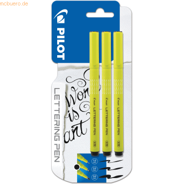 12 x Pilot Faserschreiber Lettering Pen schwarz Blister mit 3 Stück 12 x Pilot Faserschreiber Lettering Pen schwarz Blister mit 3 Stück von Pilot