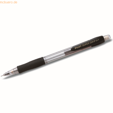 12 x Pilot Feinminenstift Super Grip 0,7mm H-187-SL schwarz von Pilot