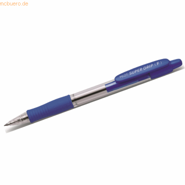 12 x Pilot Kugelschreiber Super Grip F blau von Pilot