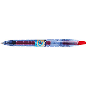 PILOT B2P „Bottle 2 Pen“ GEL Gelschreiber transparent/blau 0,7 mm, Schreibfarbe: rot, 1 St. von Pilot