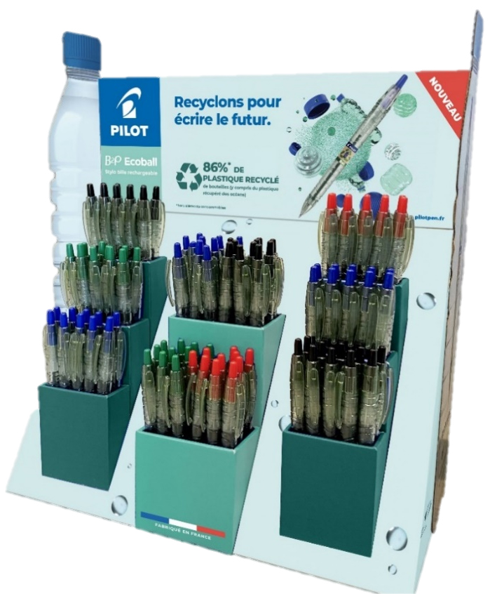 PILOT Druckkugelschreiber B2P Ecoball 10, 100er Display von Pilot