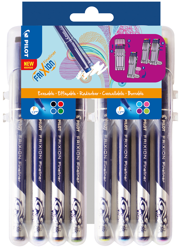 PILOT Fineliner FRIXION EVOLUTIVE SET, 8er Etui von Pilot